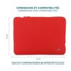 Housse Néoprène Pour Ordinateur Portable / Tablette 12.5-14" - Rouge Et Gris - MOBILIS