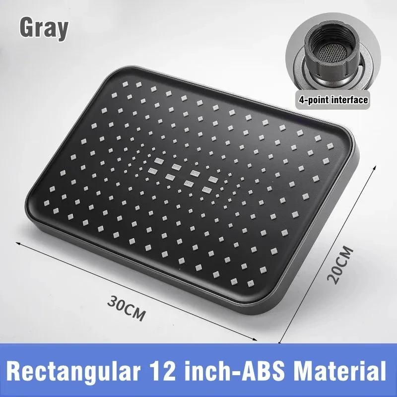 Boosting Shower Nozzle 12 Inch Large Panel Bathroom Shower 360 ° Rotation High Flow Water-saving Showerhead Shower Accessories