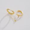 3pcs New Fashion Minimalist Copper Zircon Cross Earrings Set for Women Chunky Birthday Vacation Daily Wear Party Jewelry Gifts