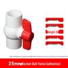 PVC Ball Valve Set: 4-Point and 6-Point Water Supply Valves for DN25, 32, 40, 50 Pipes