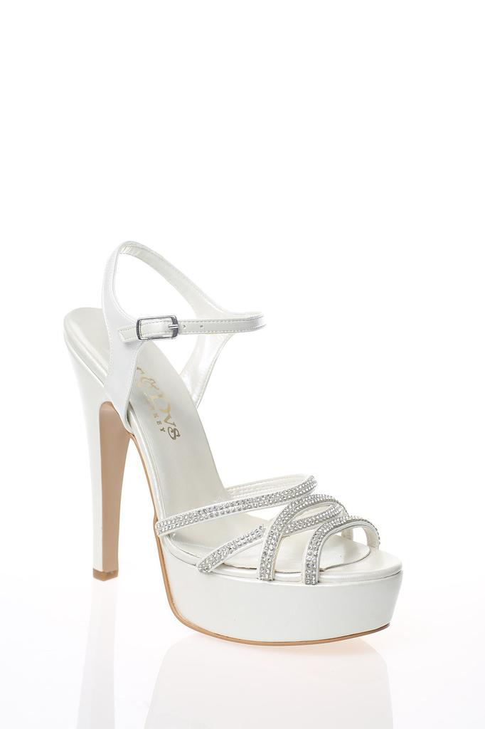 Modne damskie buty wieczorowe z perłowej skóry lakierowanej, bez końca, na imprezę