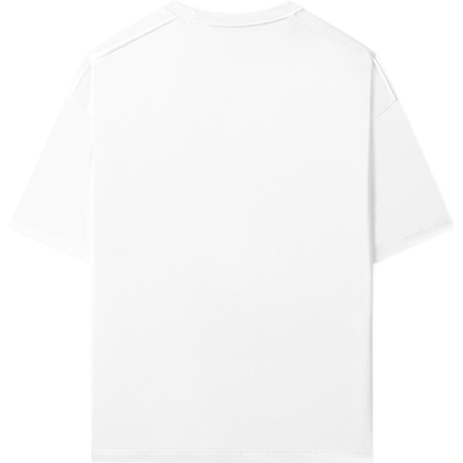 FILA Solid Color Round Neck Casual Short Sleeve Drop Shoulder T-Shirt Unisex T-Shirts White F11U329104FWT