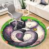 1pc Cats Harmony Office Round Area Rug, Under Office Chairs Bedroom Living Room Home Decor, Room Deco