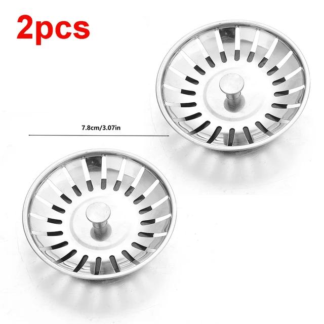 Diskbänksil med handtag och propp Ersättning Diskbänksavloppskorg Rostfritt stål Nätfilter Silar Avfallshålsfälla