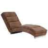 VidaXL Chaise Longue Brown Suede-look Faux Leather