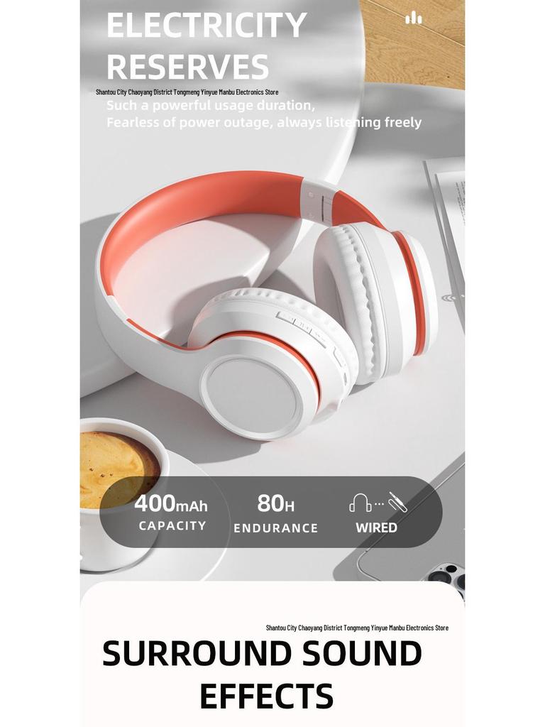 B20 Active Noise Cancelling Over-Ear Headphones, High-End Bass, Wireless Bluetooth, Long Battery Life, ANC Stereo, Gaming Headset.