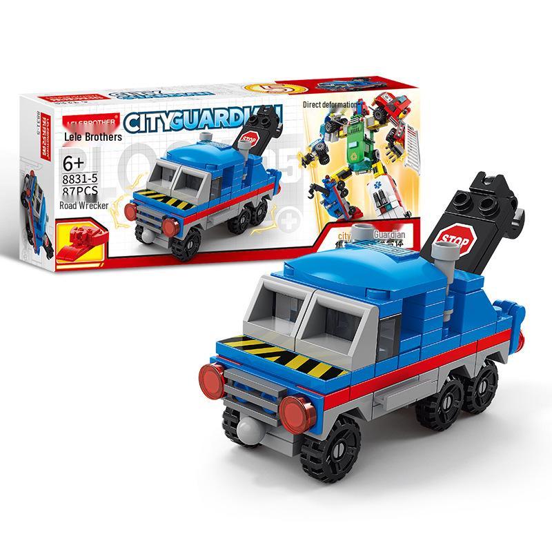 Lele Brothers Building Blocks: Educational Robot Assembly Toy Car for Kids Box