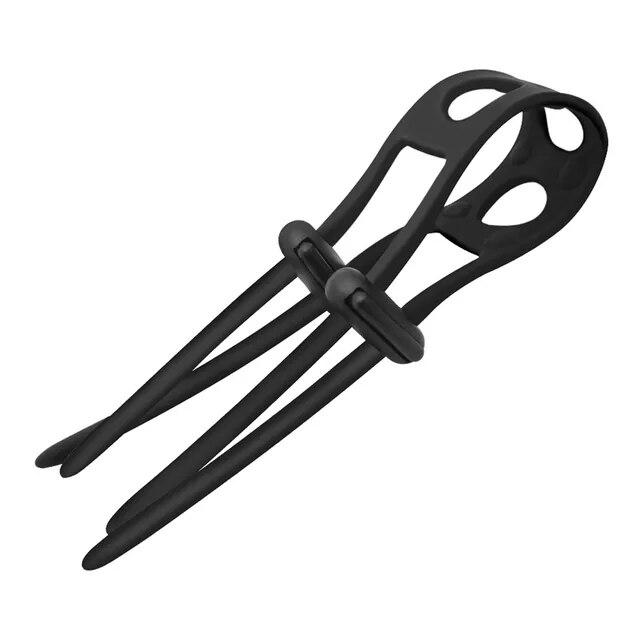 Inel pentru penis de blocare a penisului pentru bărbați, reglabil, inelul pentru penis, întârziere erecție, ejaculare, mărire, balon, masaj, jucărie sexuală pentru bărbați