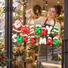 Reusable Christmas Wall Decals 3D Window Stickers with Santa Claus Xmas Tree and Snowflake Designs Removable Indoor Party Accents PVC Cling