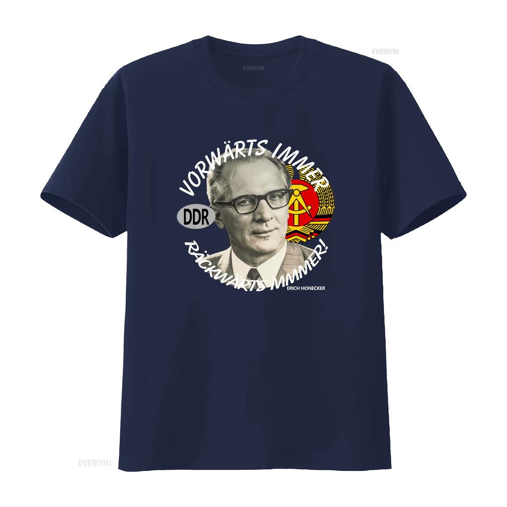Erich Honecker RDA DDR Vorwärts Siempre Atrás Siempre SED Camiseta 35676 vintage Lavada Estirada streetwear Versátil Elegante