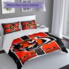 3pcs Cincinnati Bengals LOGO Duvet Cover Set, Includes 1 Duvet Cover and 2 Pillowcases,Skin-Friendly&Comfortable Fabric,Suitable Bedding Sets