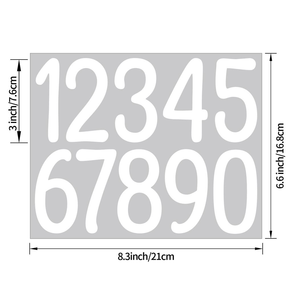 3-inch Digital Sticker Art Body Door Number Mailbox Number Logo Vinyl Waterproof Vinyl Digital Sticker