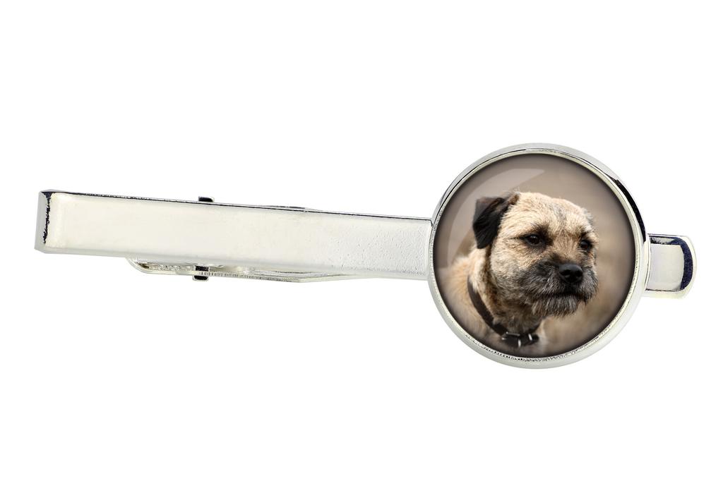 Border Terrier - cufflinks and tie with your photo, a suit decoration, men's jewelry from the Art-Dog brand.