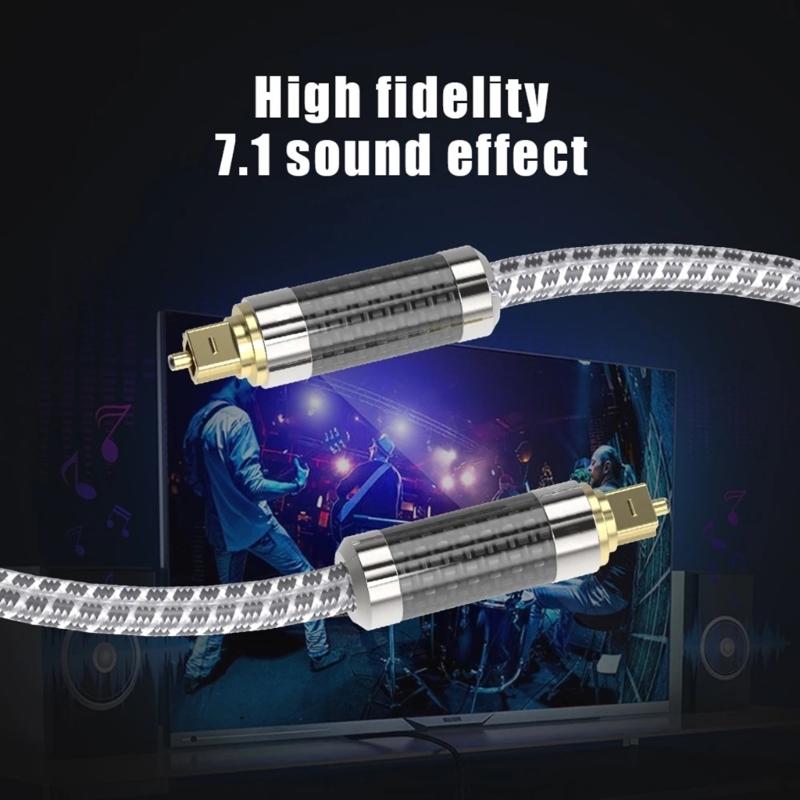 Digital Optical Audio Cable SPDIF Optic Fibre Cable Suitable for-HiFi 7.1 Amplifiers Bluray Player Television Projector