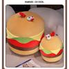 Plush Chicken Hamburger Toy Gourmet Stuffed Doll Bedroom Decoration Gift Kids