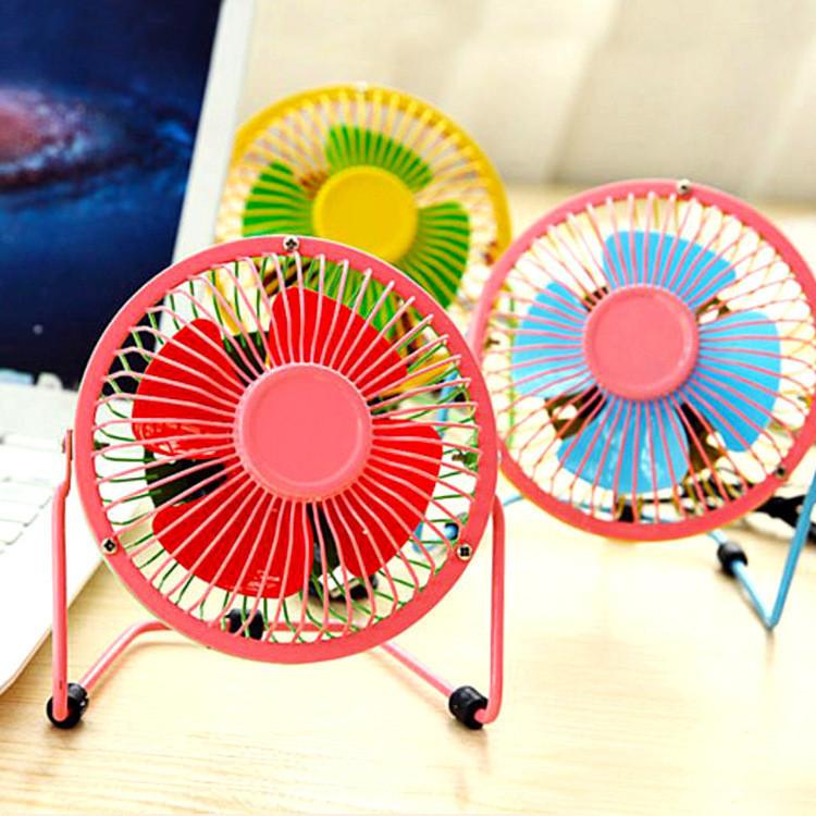 Stylish Usb Small Fan With Aluminum Blades For Quiet Desktop Office Use