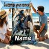 Custom Name Personalized Avatar Print Beach Towel, for Trip Camping Beach Party Home Decor, Birthday Gift for Family & Friends