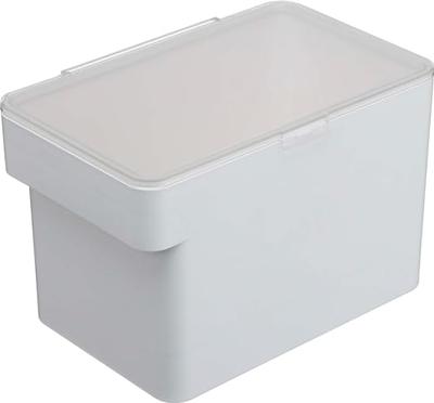 Yamazaki Under-Sink Rice Container, 5kg Capacity, with Measuring Cup, White, Approx. 30cm W X 19.7cm D X 19.2cm H, Tower Design, with Rice Scooping Li
