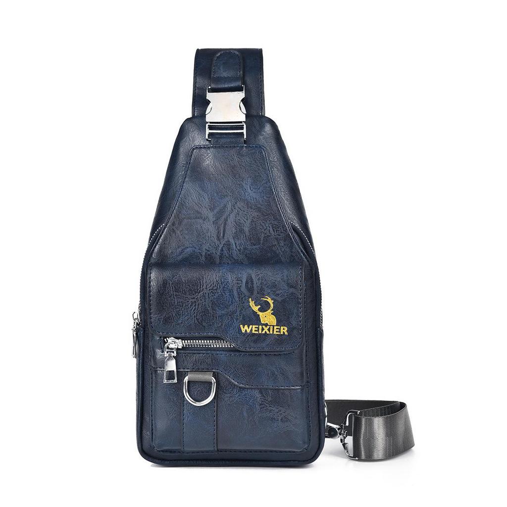 Hot Men's Bag Fashion Messenger Bags Large Capacity Luxury Designer Chest Bags Retro Single Shoulder Crossbody Backpacks