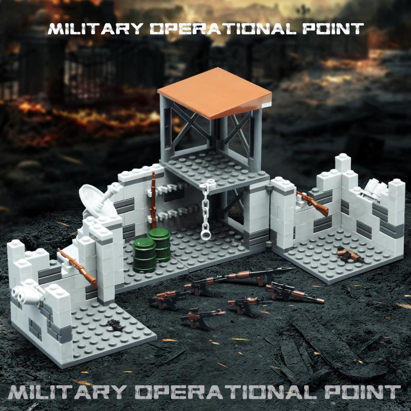 Interesting Toys Boys Moc Military Operational Point Blocks Toys Montessori With Weapons Toys For Gift Compatible Technical Classic Bricks