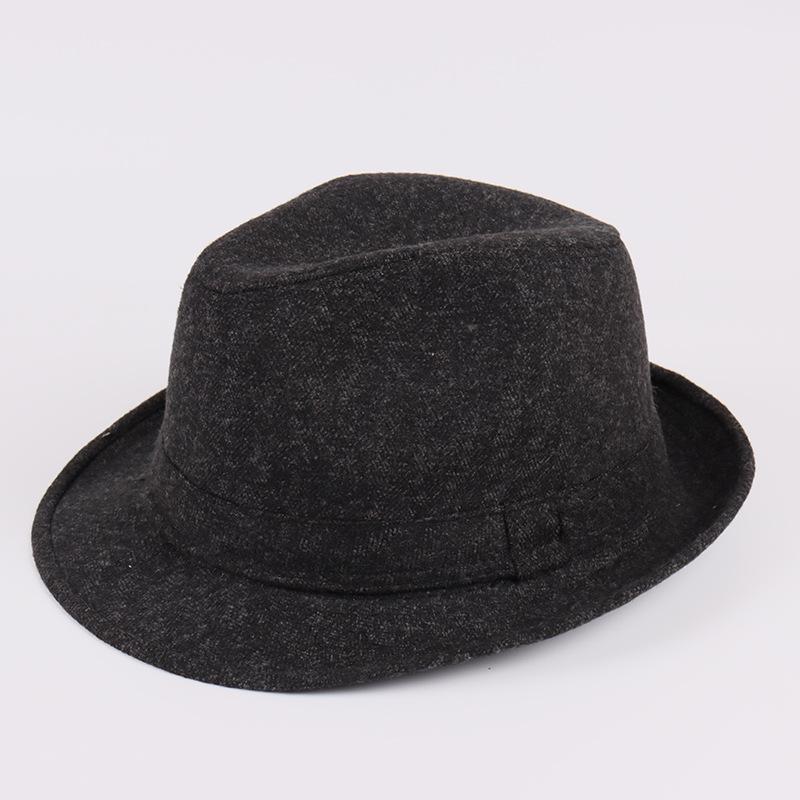 Top Hat Men Middle-aged Men Autumn and Winter Thickened Hat Wool Top Hat Old Man Hat Old Man Hat Dad Hat
