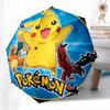 Set de pegatinas Pokemon Pikachu y Amigos Paraguas, Paraguas Compacto Plegable de 3 Pliegues Portátil para Hombres y Mujeres, S124