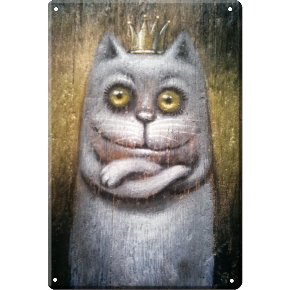 Cartoon Cat PVintage Metal Signs Tin Signs Plaque for Bar Pub Club Man Cave Wall Decoration Funny Poster Decor  20x30cm