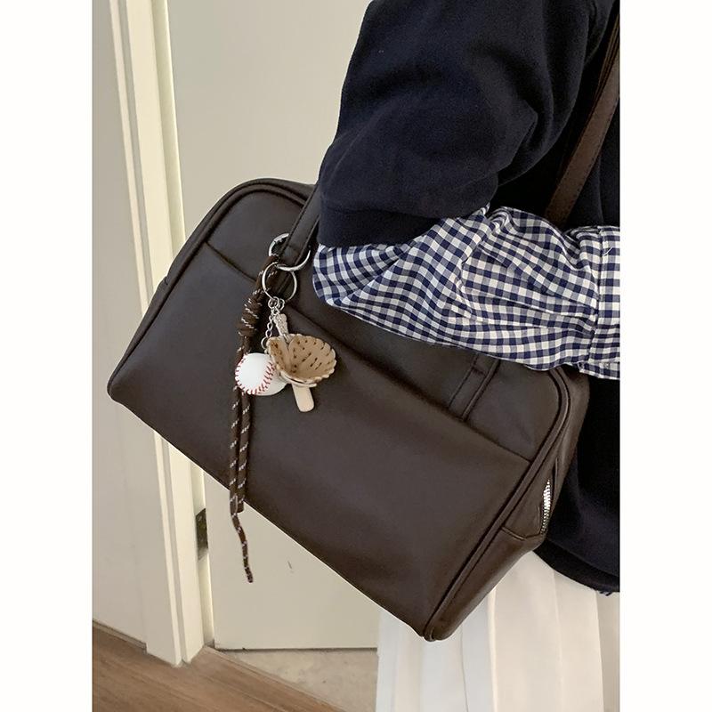 

Нишевая сумка большой вместимости, простая сумка под мышкой, универсальная сумка-тоут большой вместимости without pendant кофейный