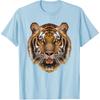 Coole Tijger Voor Mannen Vrouwen Dierlijk Gezicht Kattenprint Bengaalse Tijgers T-shirt