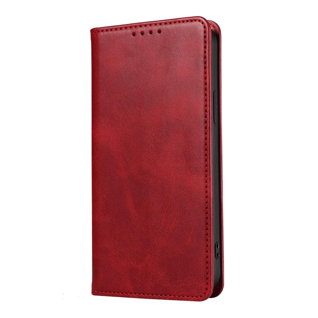 For iPhone 13 6.1 inch Leather Stand Phone Case Calf Texture Wallet Magnetic Cell Phone Cover