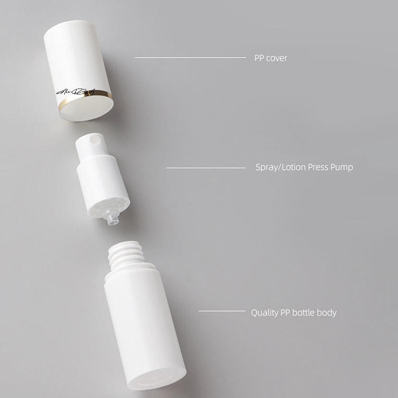 Plastic Airless Pump Bottle 15ml 30ml 50ml Vacuum Press Spray Bottle for Lotion Cream Gel Travel Bottling Container