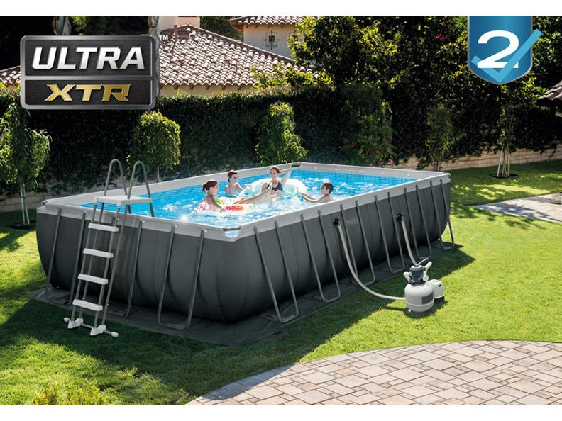 INTEX 26364 Super Large Family Rectangular Frame Pool with Complete Accessories