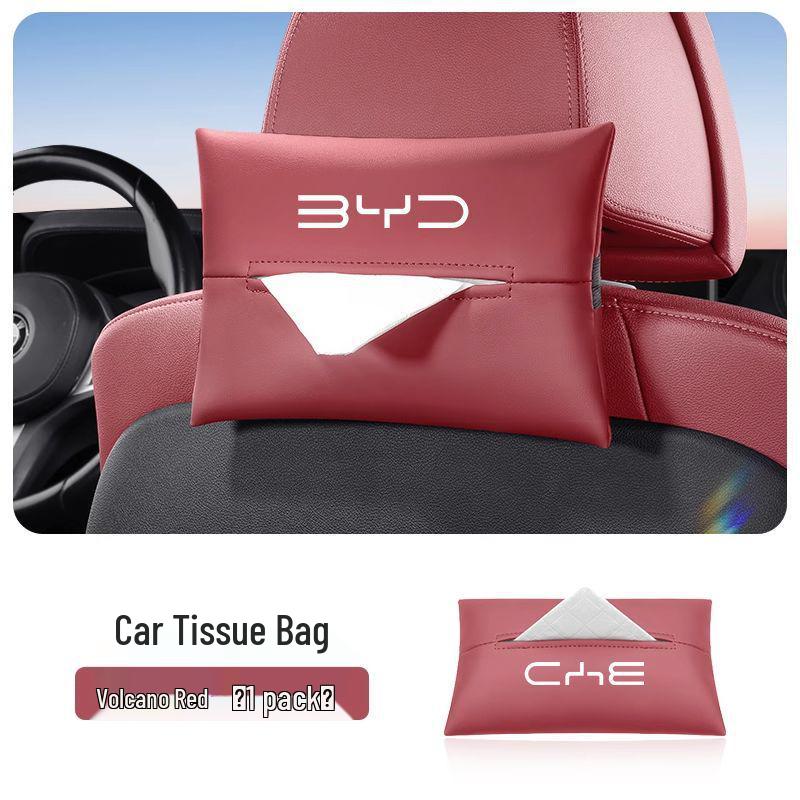 BYD Car Interior Tissue Box - High-Grade Hanging Armrest Pull-Out Design Standard