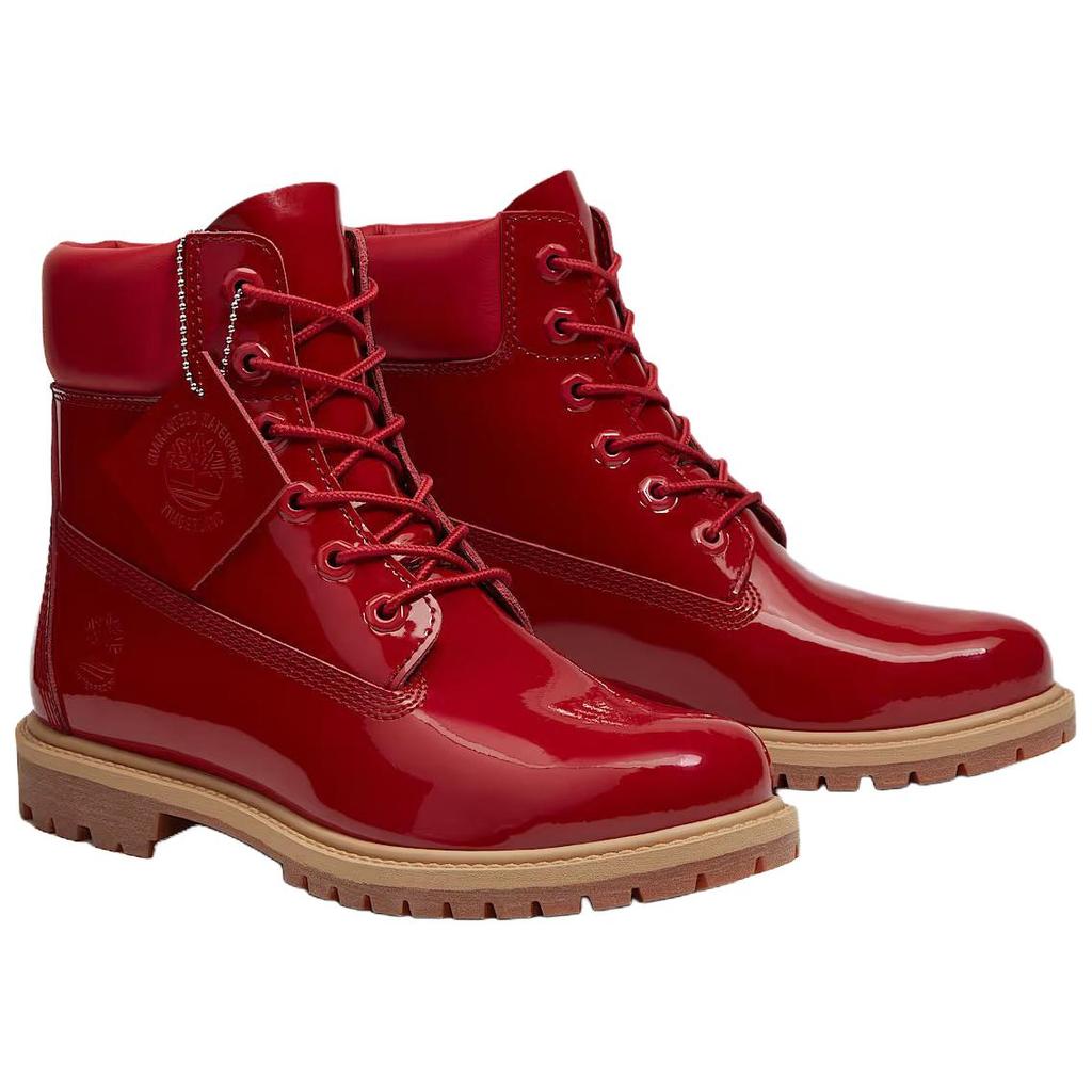 Timberland Stivale Impermeabile Premium da 6 Pollici Pelle Verniciata Rossa Sneakers da Donna TB0A43F8A5G