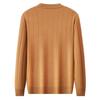 Golden Chrysanthemum Men's 100% Wool Round Neck Cable Knit Sweater