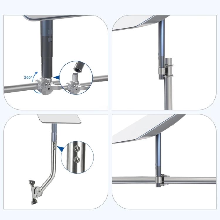 Mounting Kit Aluminum Outdoor Mount Kit for V2 Rectangular Starlink Satellite Dish Antenna Pipe Mount Adapter Mount