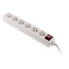 Power Strip - ZENITECH - 6 Sockets - With Switch - White