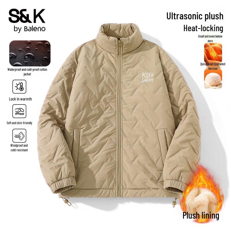 Baleno Men's S&K Stand-Collar Padded Winter Jacket