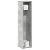 Bathroom Cabinet with Toilet Paper Holder Concrete Grey 20.5 X 20 X 90 Cm