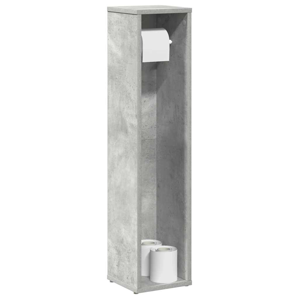 Bathroom Cabinet with Toilet Paper Holder Concrete Grey 20.5 X 20 X 90 Cm