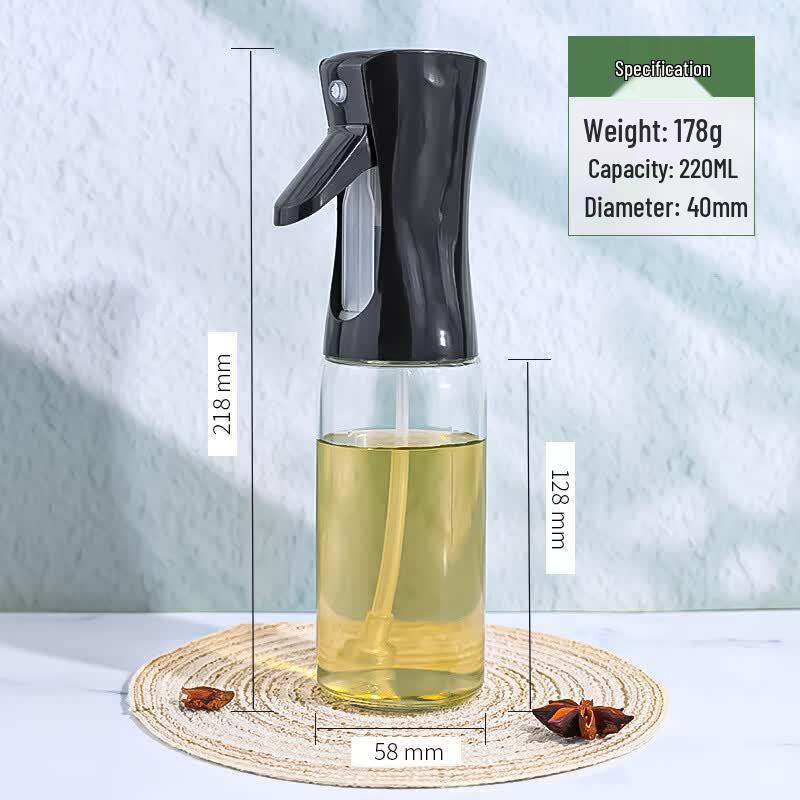 Oeny Press Type Glass Oil Spray Bottle 220ml