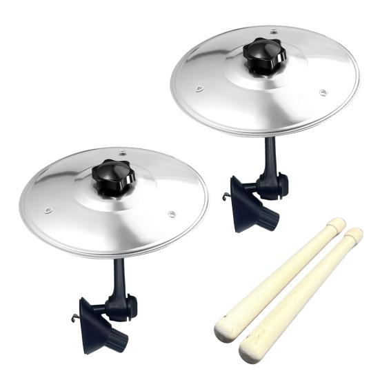 1/2 шт. Міні-тарілка для автомобіля, вентиляційний отвір, символ на автомобільній панелі приладів, барабанна тарілка креш з барабанними паличками, музичний інструмент, подарунок для меломанів, барабанщиків