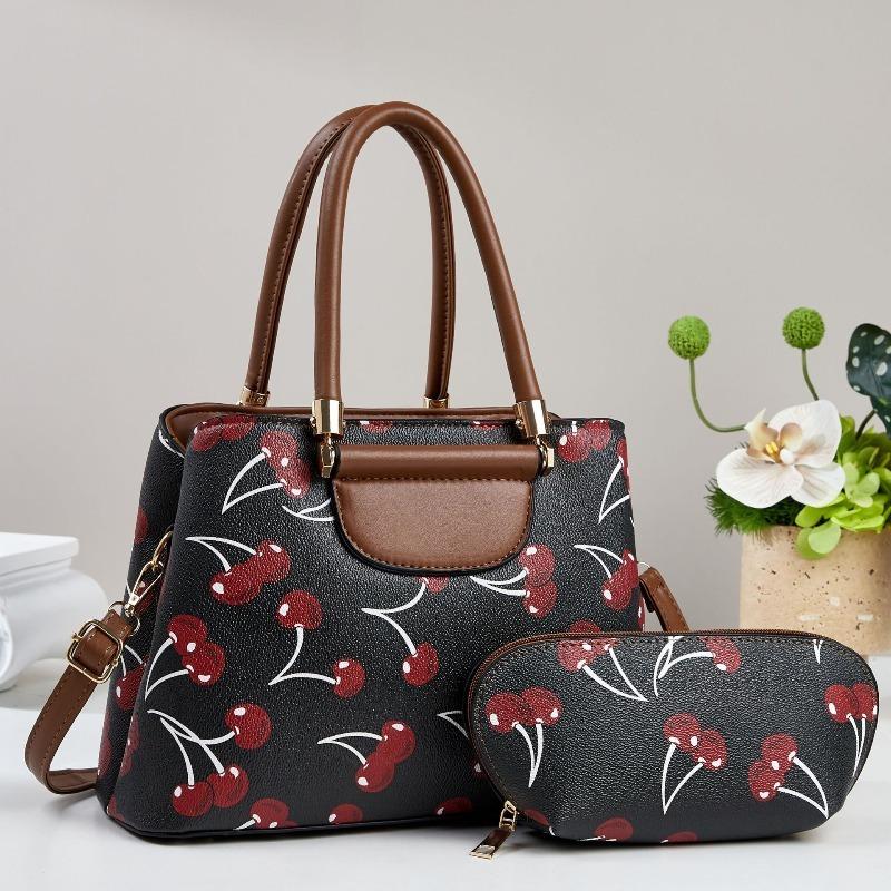 Trendy Fashionable Print Women's Bags Versatile Casual Tote Bags Essential 2Piece Set Handbags for Large-capacity Commuting Bags