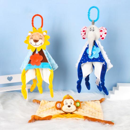 

Детская кукла-утешитель, мягкое успокаивающее тонкое исполнение, милый лев, обезьяна, слон, детское успокаивающее полотенце для младенцев