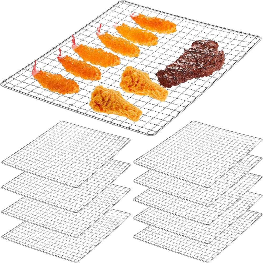 Reusable Rectangular Grilling Mat Nonstick Barbecue Grill Tray BBQ Grill Net BBQ Vegetables Meats