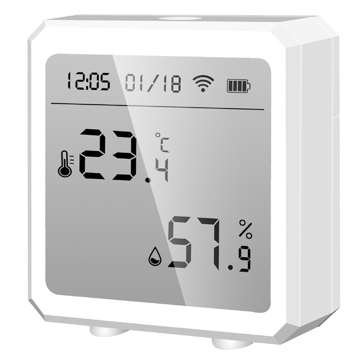 

WiFi Hygrometer Thermometer Wireless Humidity Monitor with App Alerts Indoor Outdoor Humidity Sensor Alexa Google Assistant белый