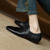 Fashion 2025 New Spring Designs Cow Leather Women Shoes Round Toe 1cm Heel Women Flats Shoes for Women Fashion Loafers Genuine Leather