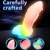 Candy Color Luminous Dildo Fluorescent Mixed Color Dildo Soft Alien Anal Plug Potřeby pro ženy pro dospělé sexuální hračky Tekuté