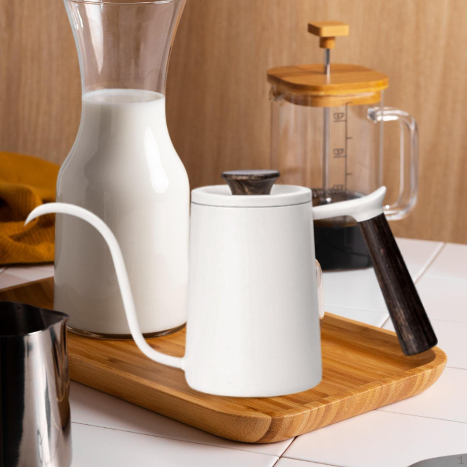 

Чайник для кофе с гибким воротом, нержавеющая сталь, легкий носик, чайник белый