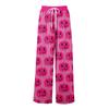 Women Summer Boho Palazzo Pants High Waist Wide Leg Halloween Printing Casual Trousers With Pockets